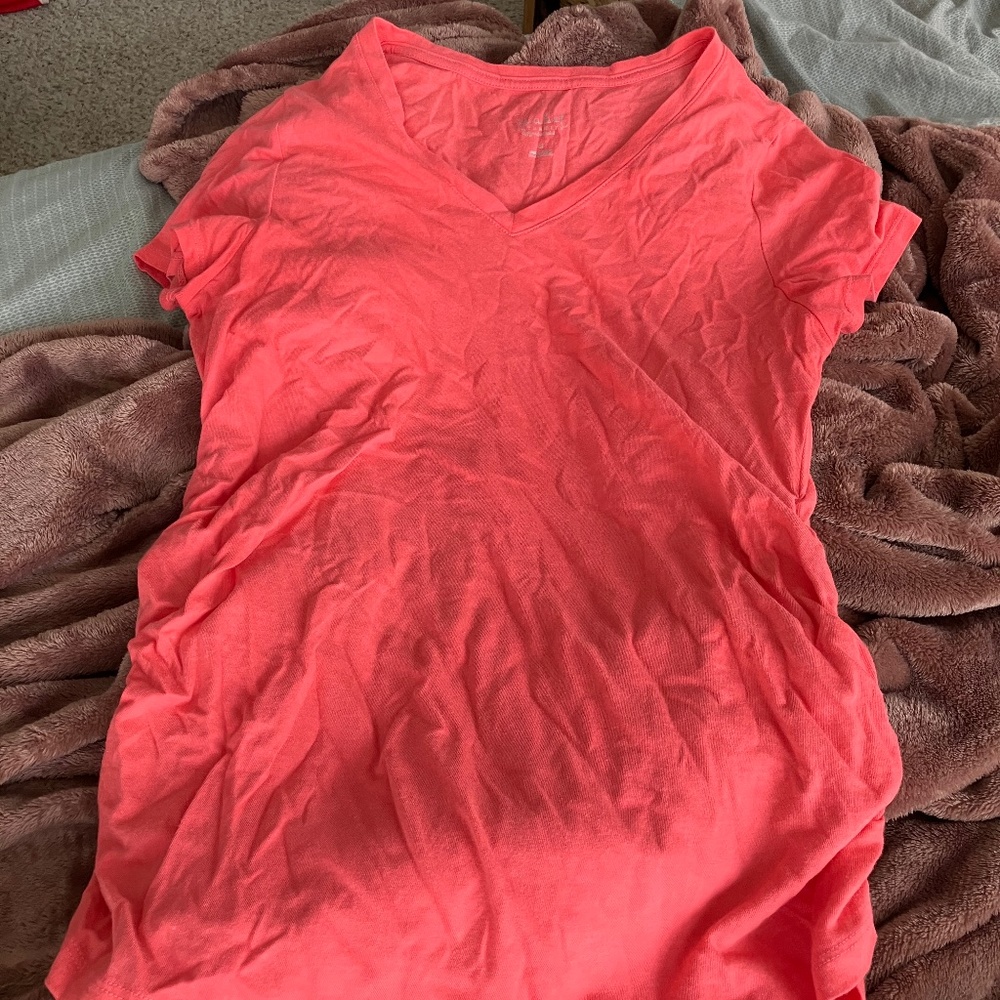 Isabel Maternity Medium Coral Pink T-shirt